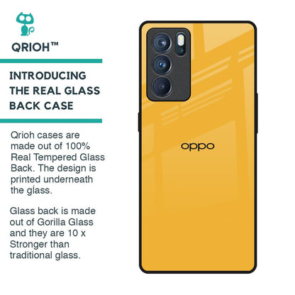 Fluorescent Yellow Glass case for Oppo Reno6 Pro