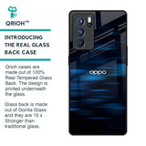 Blue Rough Abstract Glass Case for Oppo Reno6 Pro