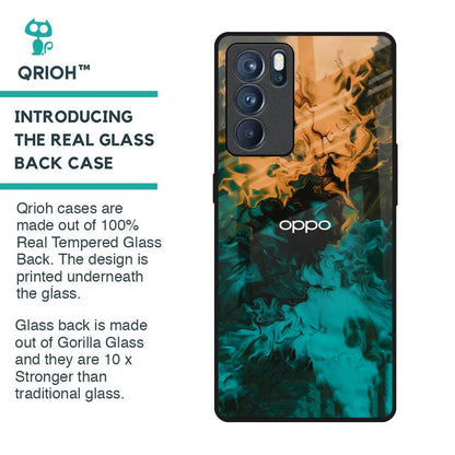 Watercolor Wave Glass Case for Oppo Reno6 Pro