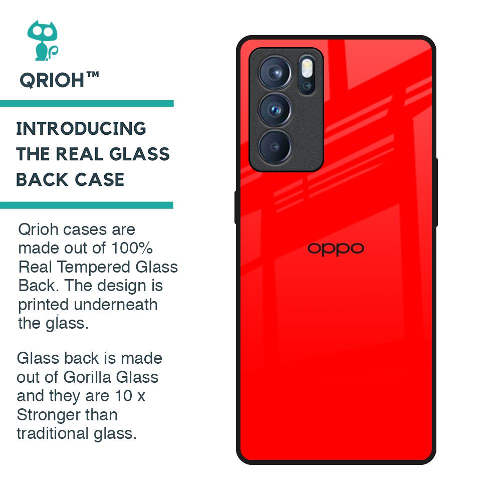 Blood Red Glass Case for Oppo Reno6 Pro