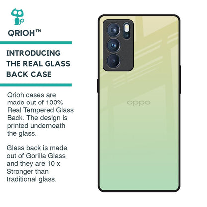 Mint Green Gradient Glass Case for Oppo Reno6 Pro