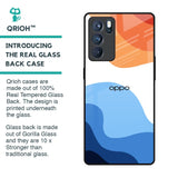 Wavy Color Pattern Glass Case for Oppo Reno6 Pro