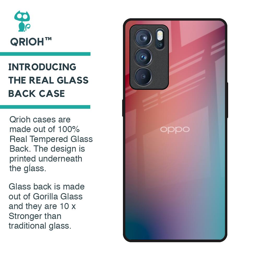 Dusty Multi Gradient Glass Case for Oppo Reno6 Pro