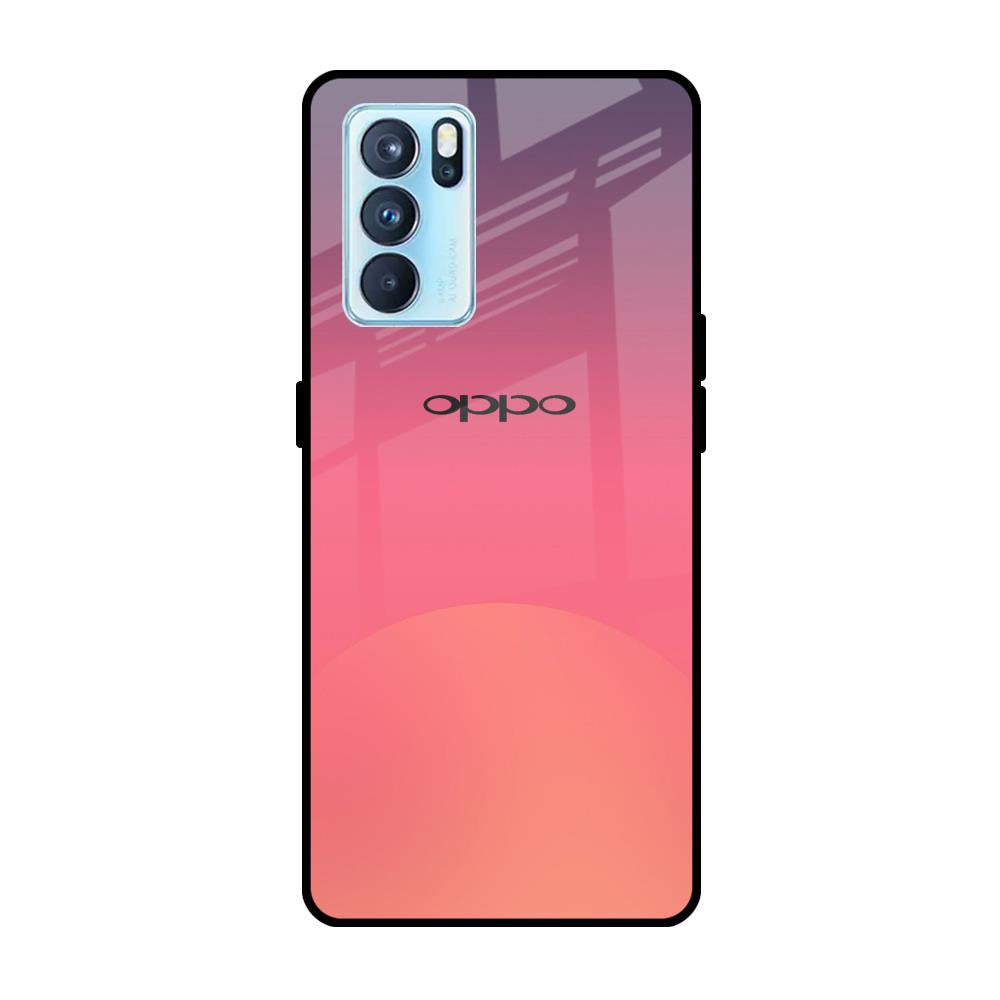 Sunset Orange Oppo Reno6 Pro Glass Cases & Covers Online