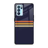 Tricolor Stripes Oppo Reno6 Pro Glass Cases & Covers Online