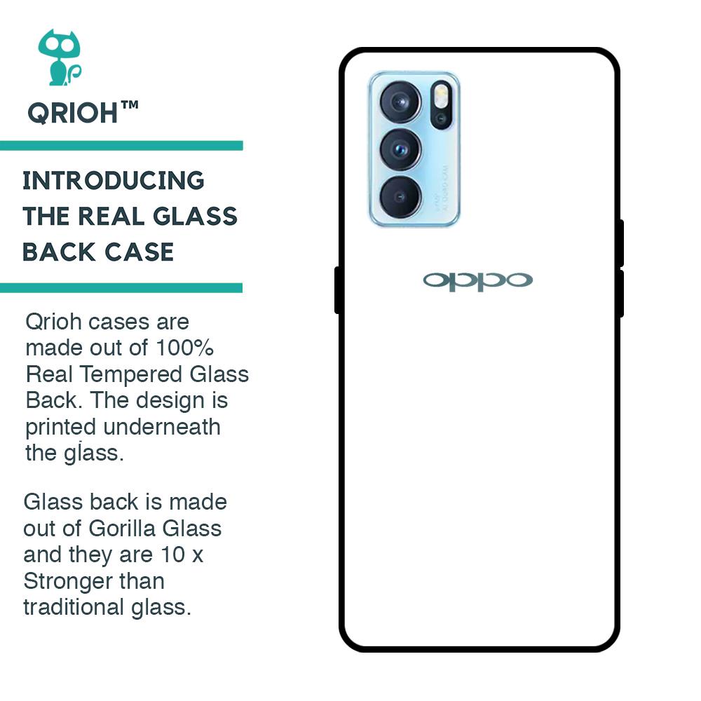 Arctic White Glass Case for Oppo Reno6 Pro