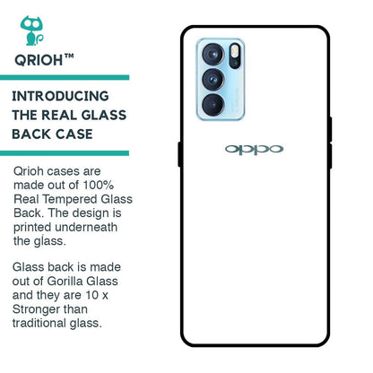 Arctic White Glass Case for Oppo Reno6 Pro