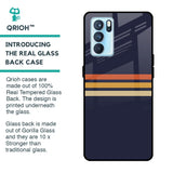 Tricolor Stripes Glass Case For Oppo Reno6 Pro