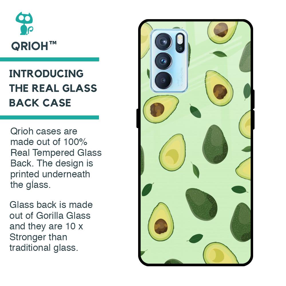 Avocado Green Glass Case For Oppo Reno6 Pro