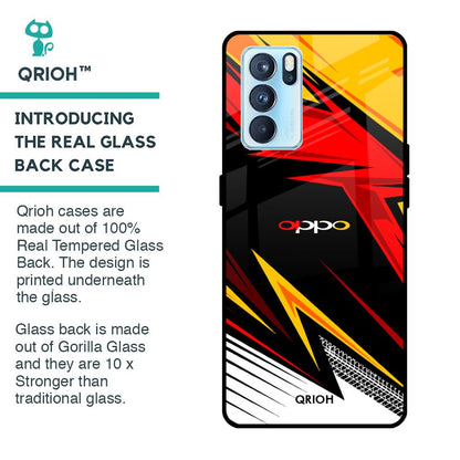Race Jersey Pattern Glass Case For Oppo Reno6 Pro