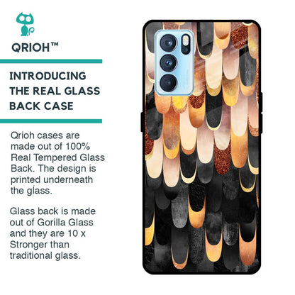Bronze Abstract Glass Case for Oppo Reno6 Pro