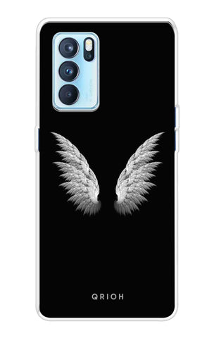 White Angel Wings Oppo Reno6 Pro Back Cover