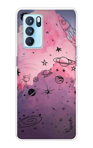 Space Doodles Art Oppo Reno6 Pro Back Cover