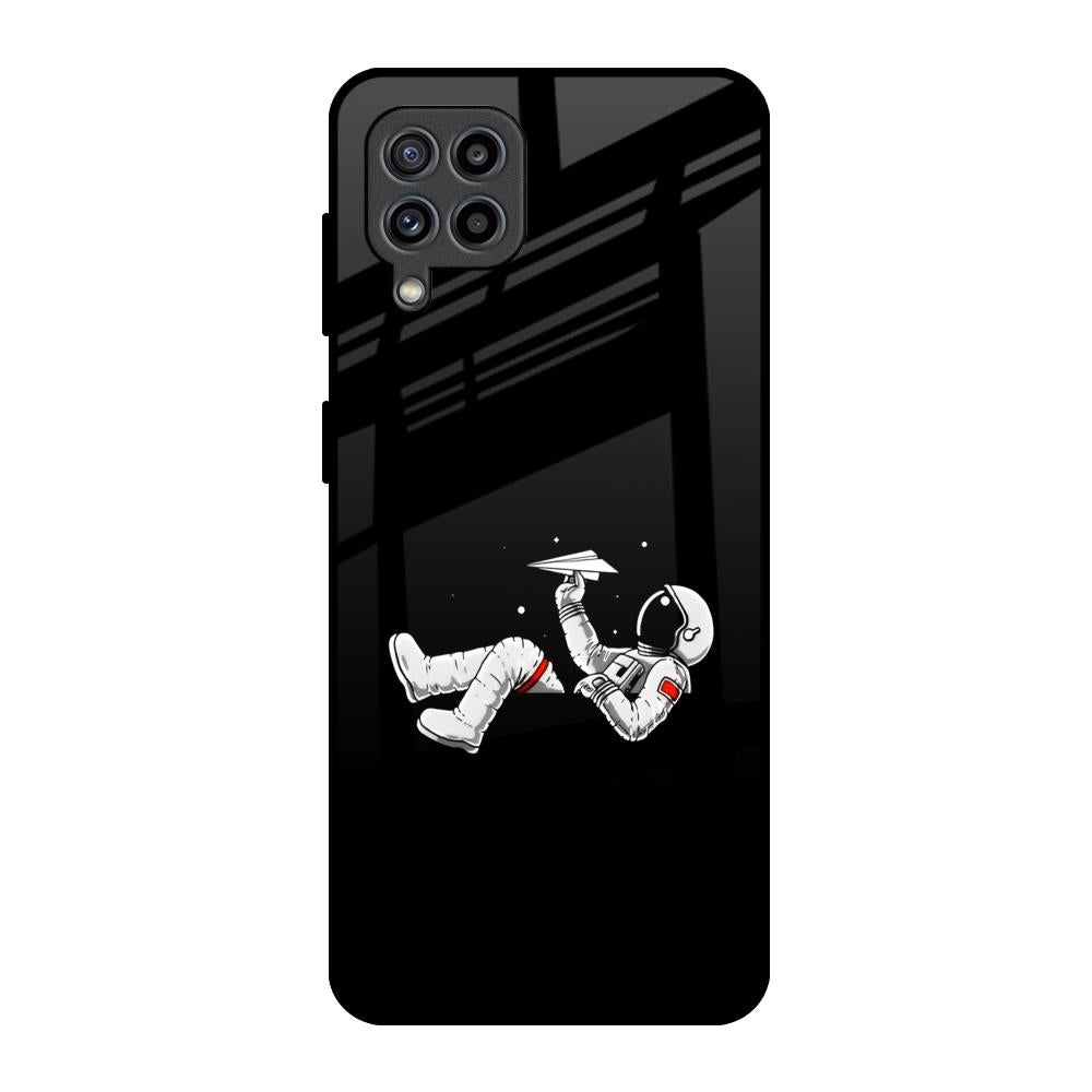 Space Traveller Samsung Galaxy F22 Glass Back Cover Online