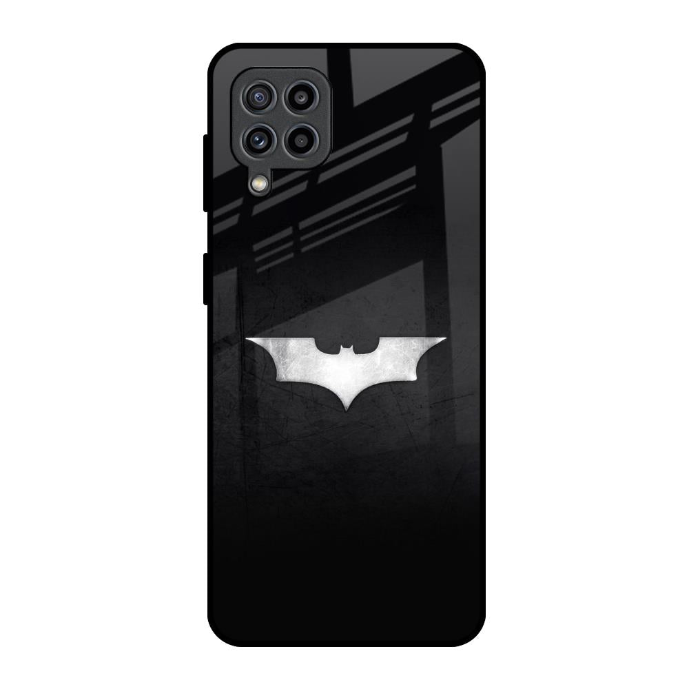 Super Hero Logo Samsung Galaxy F22 Glass Back Cover Online