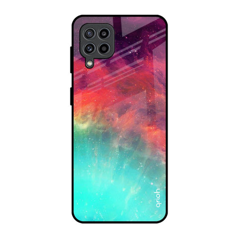 Colorful Aura Samsung Galaxy F22 Glass Back Cover Online