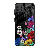 Rose Flower Bunch Art Samsung Galaxy F22 Glass Back Cover Online