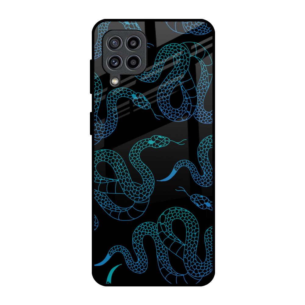 Serpentine Samsung Galaxy F22 Glass Back Cover Online