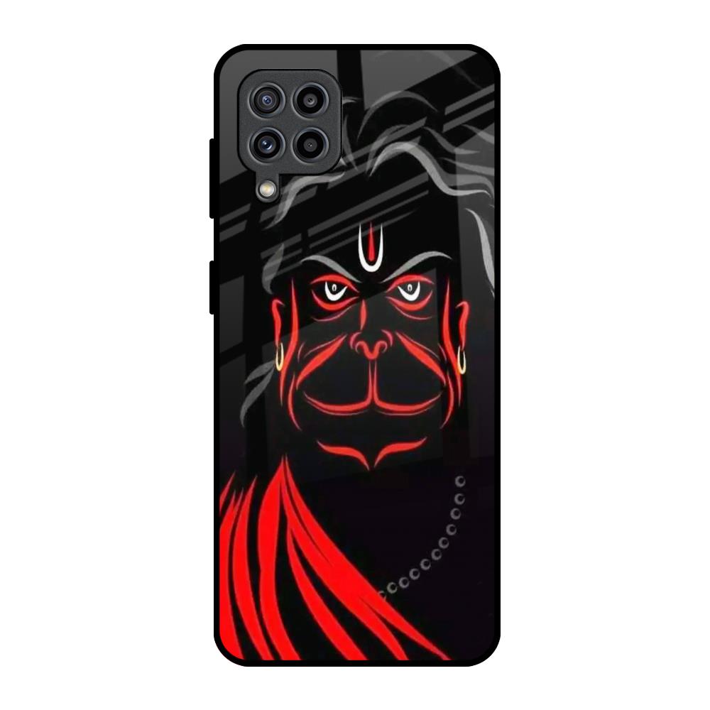 Lord Hanuman Samsung Galaxy F22 Glass Back Cover Online