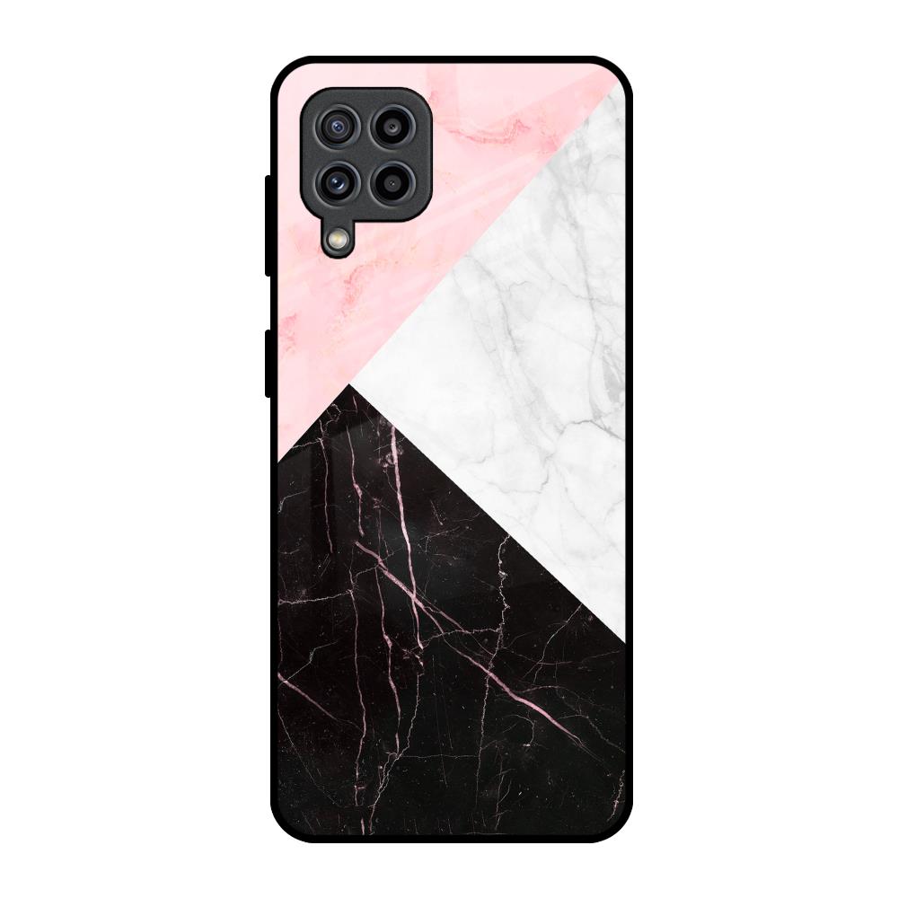 Marble Collage Art Samsung Galaxy F22 Glass Back Cover Online