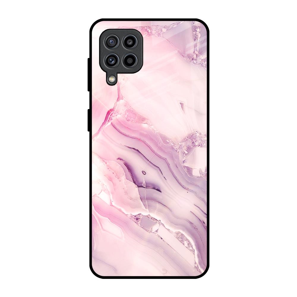 Diamond Pink Gradient Samsung Galaxy F22 Glass Back Cover Online