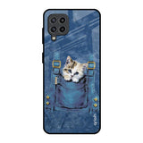Kitty In Pocket Samsung Galaxy F22 Glass Back Cover Online