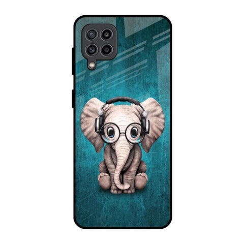 Adorable Baby Elephant Samsung Galaxy F22 Glass Back Cover Online