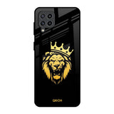 Lion The King Samsung Galaxy F22 Glass Back Cover Online
