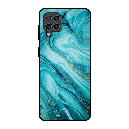 Ocean Marble Samsung Galaxy F22 Glass Back Cover Online