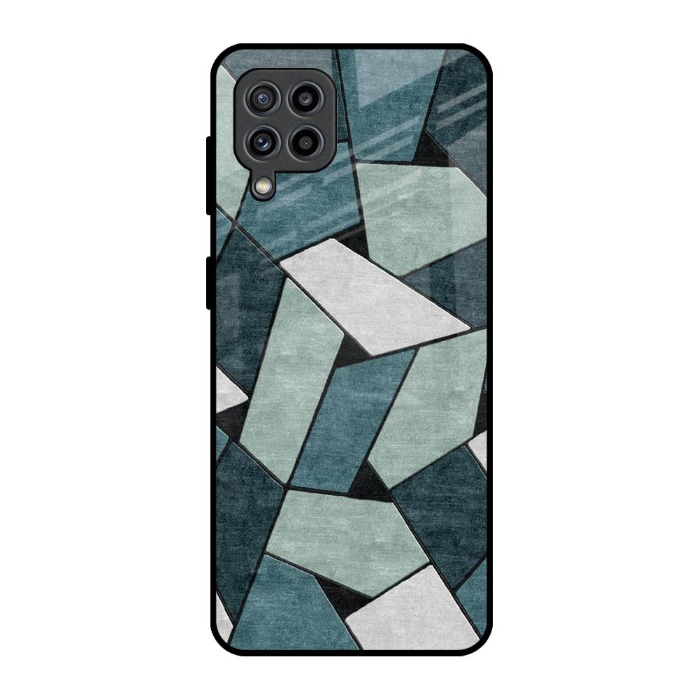 Abstact Tiles Samsung Galaxy F22 Glass Back Cover Online
