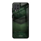 Green Leather Samsung Galaxy F22 Glass Back Cover Online
