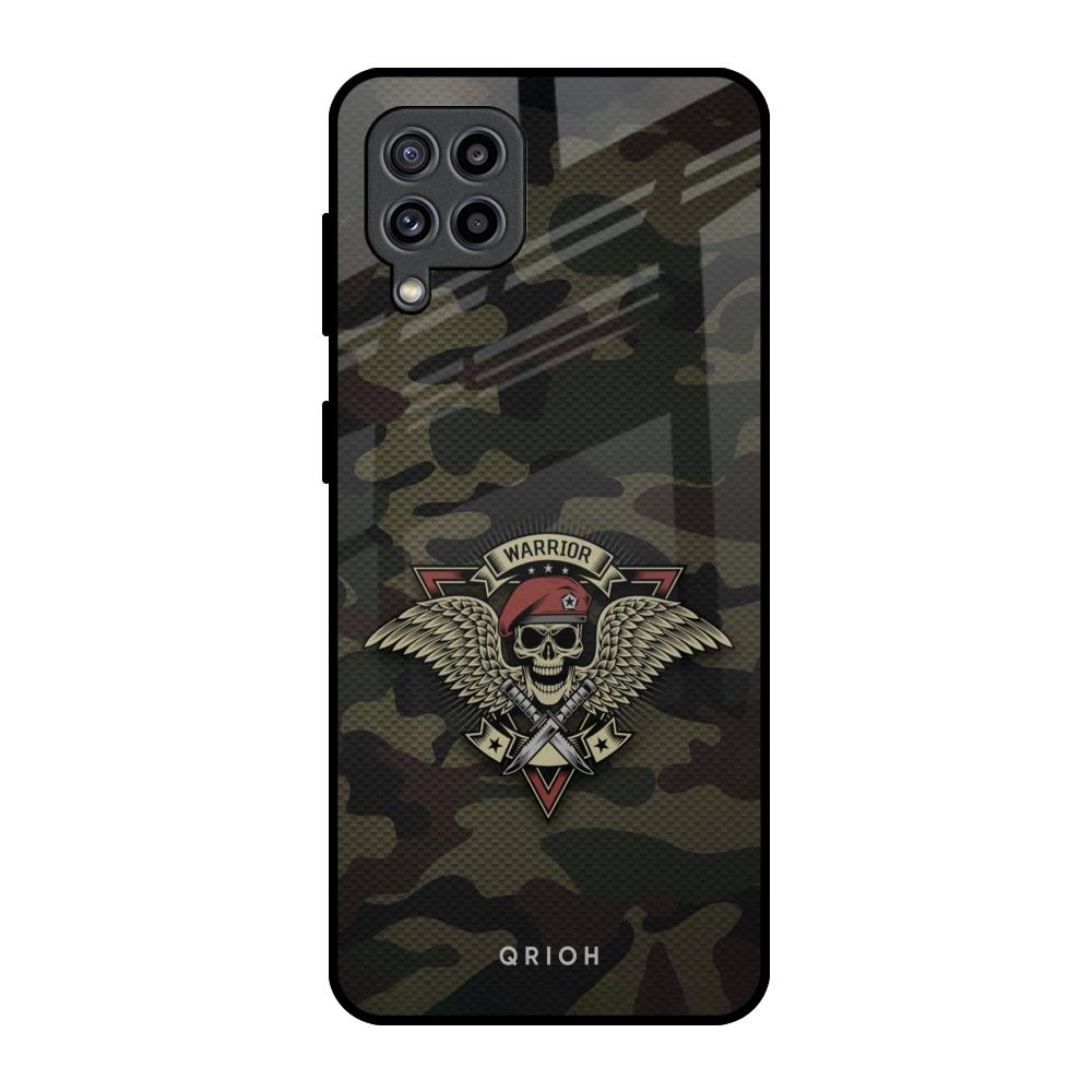 Army Warrior Samsung Galaxy F22 Glass Back Cover Online