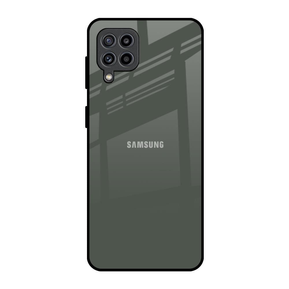 Charcoal Samsung Galaxy F22 Glass Back Cover Online