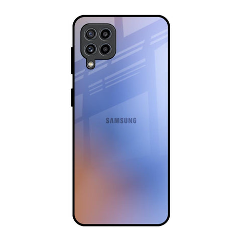 Blue Aura Samsung Galaxy F22 Glass Back Cover Online