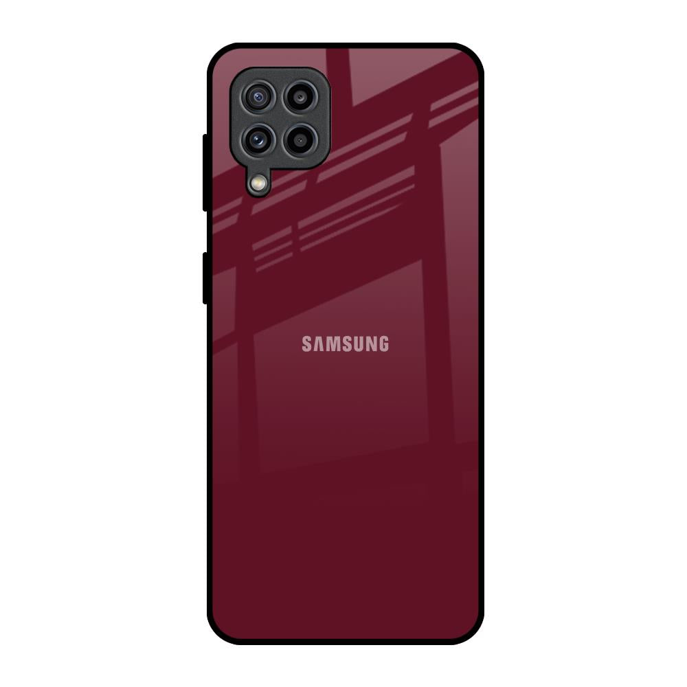 Classic Burgundy Samsung Galaxy F22 Glass Back Cover Online