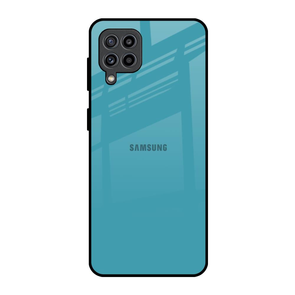 Oceanic Turquiose Samsung Galaxy F22 Glass Back Cover Online