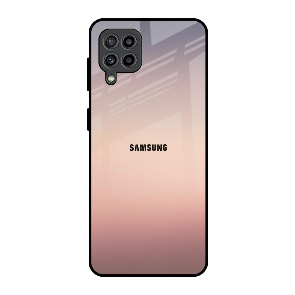 Golden Mauve Samsung Galaxy F22 Glass Back Cover Online