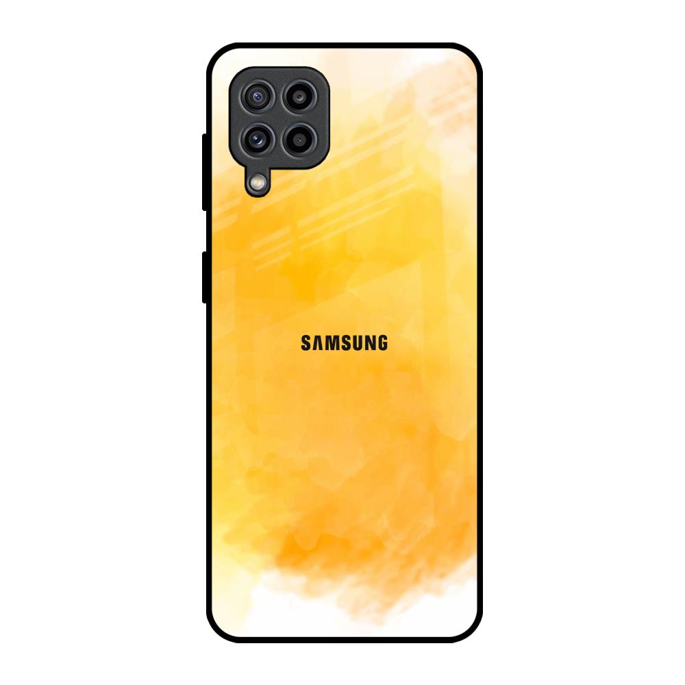 Rustic Orange Samsung Galaxy F22 Glass Back Cover Online