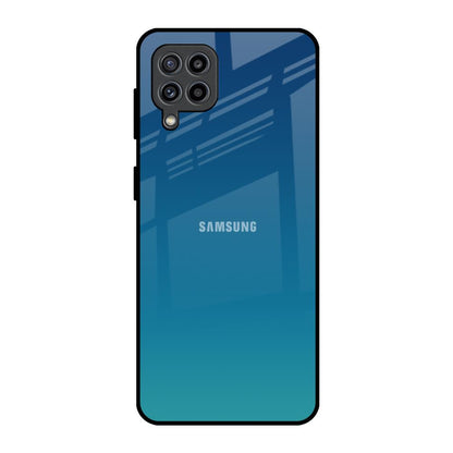 Celestial Blue Samsung Galaxy F22 Glass Back Cover Online