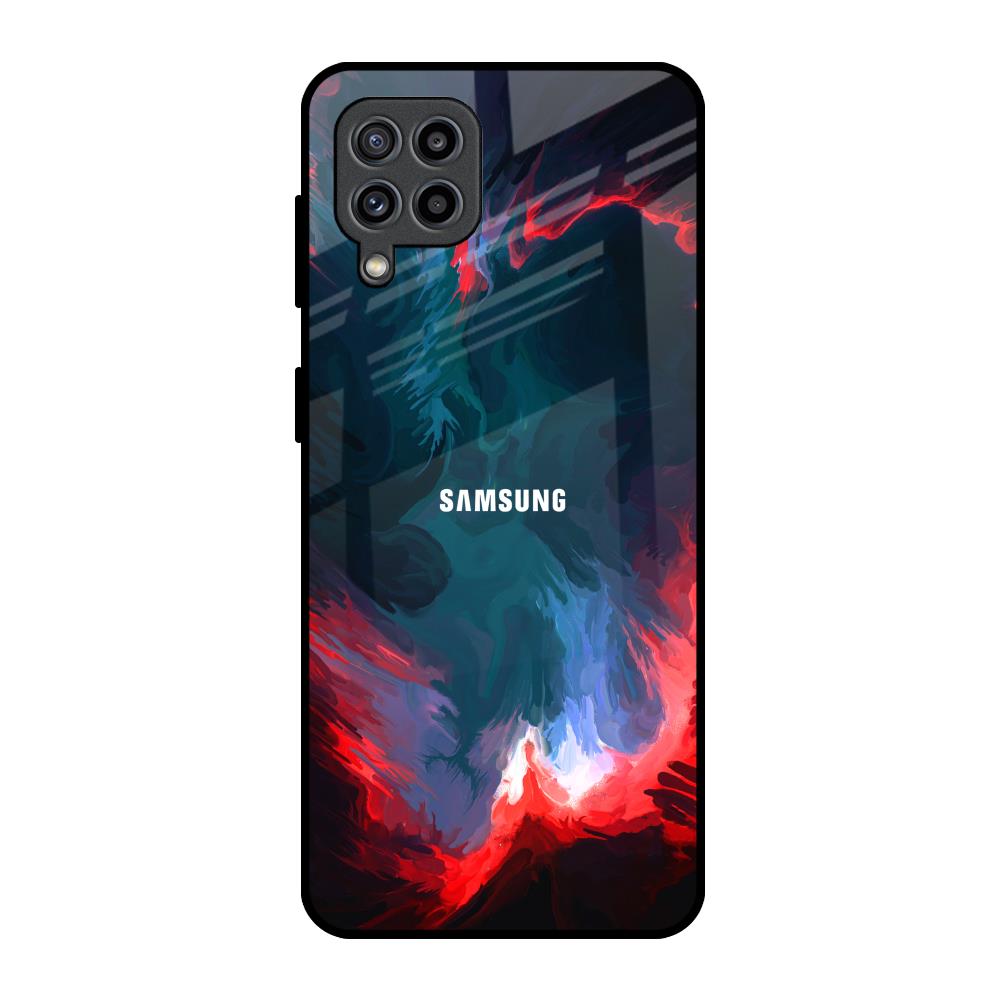 Brush Art Samsung Galaxy F22 Glass Back Cover Online
