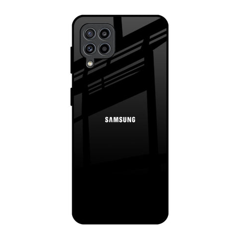Jet Black Samsung Galaxy F22 Glass Back Cover Online