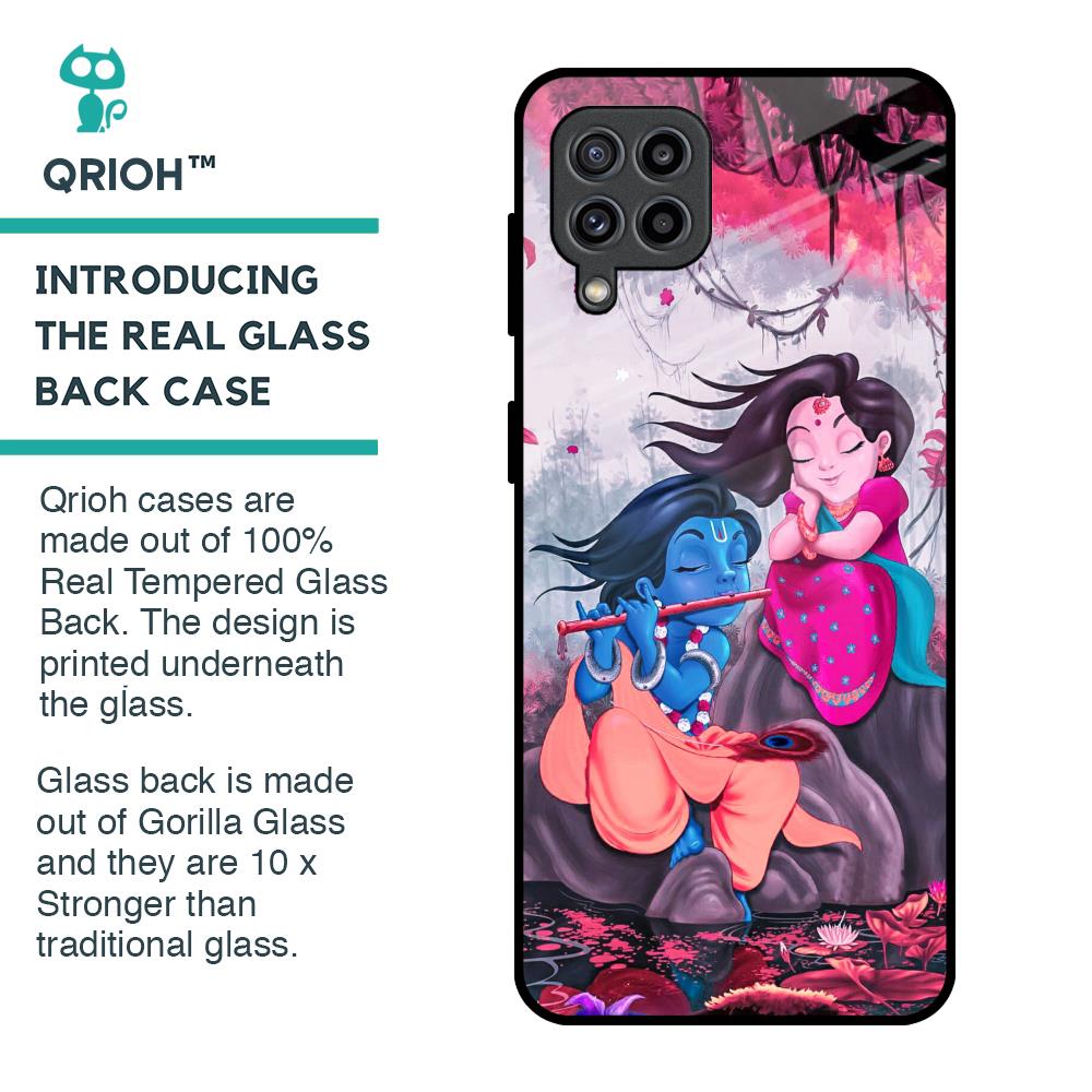 Radha Krishna Art Glass Case for Samsung Galaxy F22