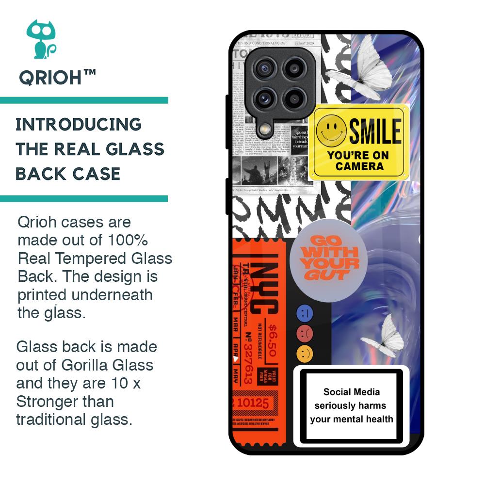 Smile for Camera Glass Case for Samsung Galaxy F22