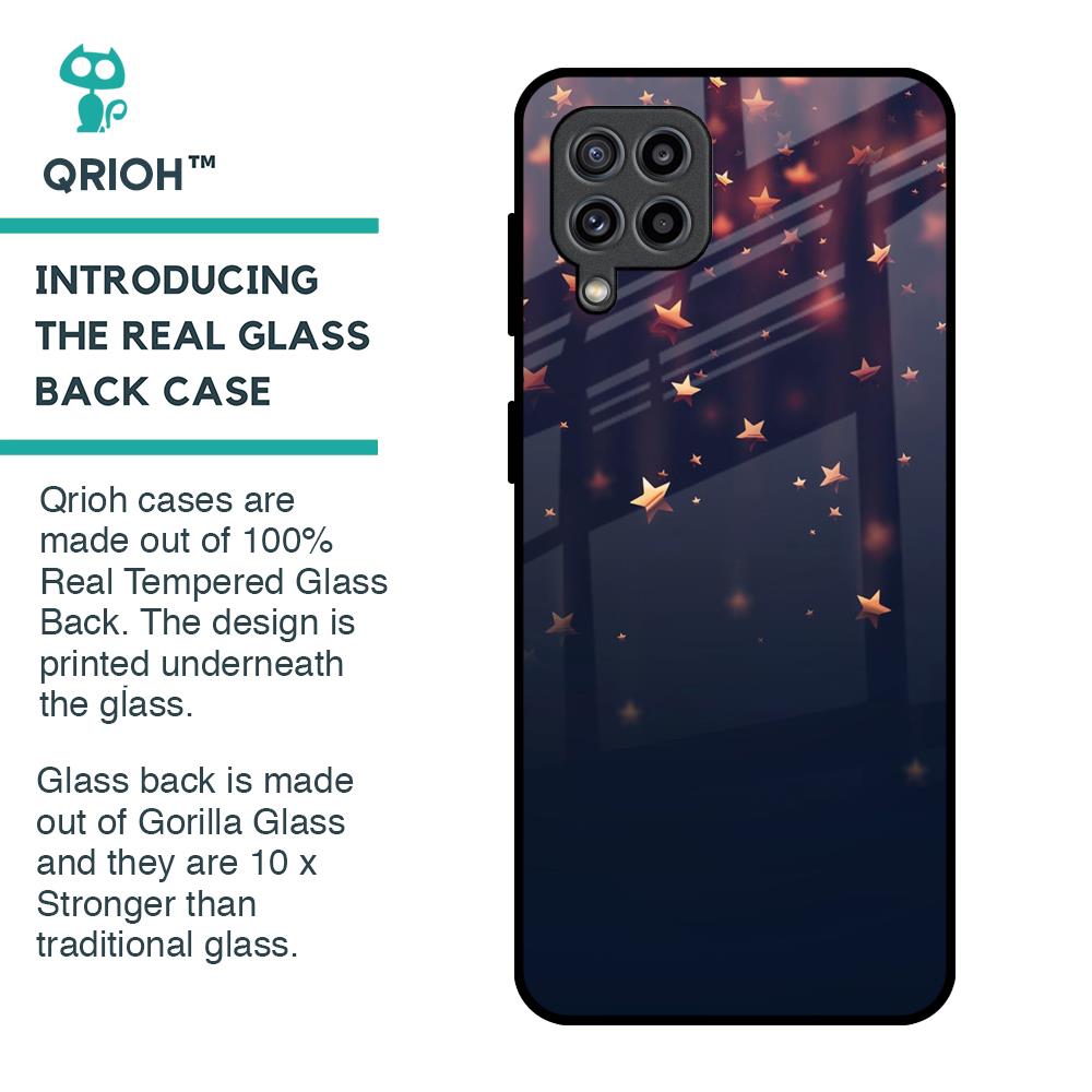 Falling Stars Glass Case For Samsung Galaxy F22