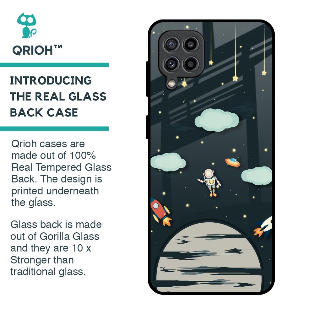 Astronaut Dream Glass Case For Samsung Galaxy F22