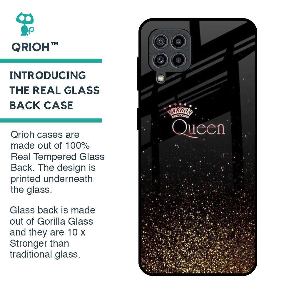 I Am The Queen Glass Case for Samsung Galaxy F22