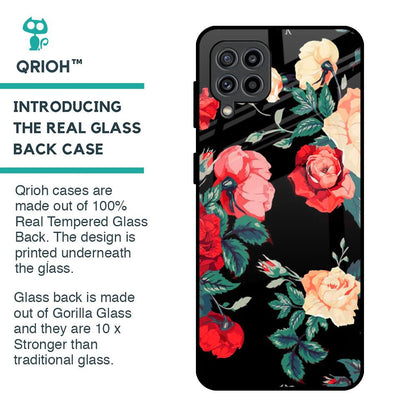 Floral Bunch Glass Case For Samsung Galaxy F22