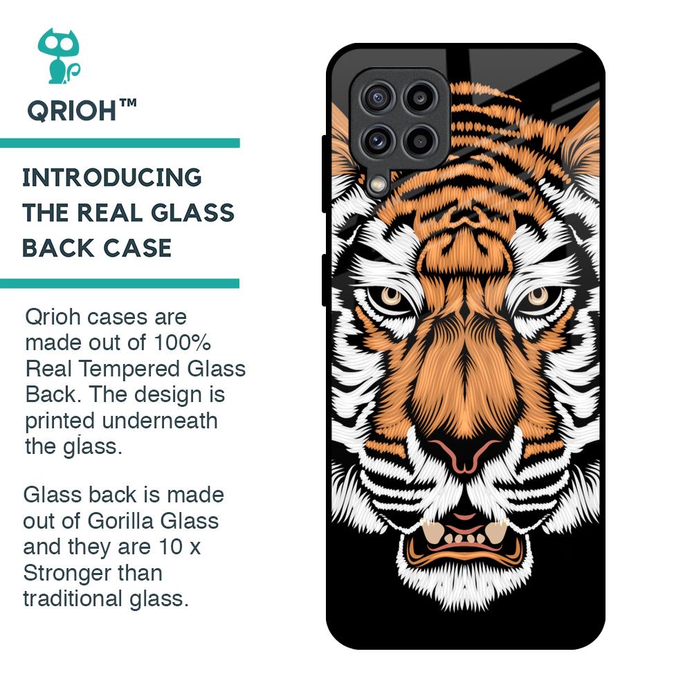 Angry Tiger Glass Case For Samsung Galaxy F22