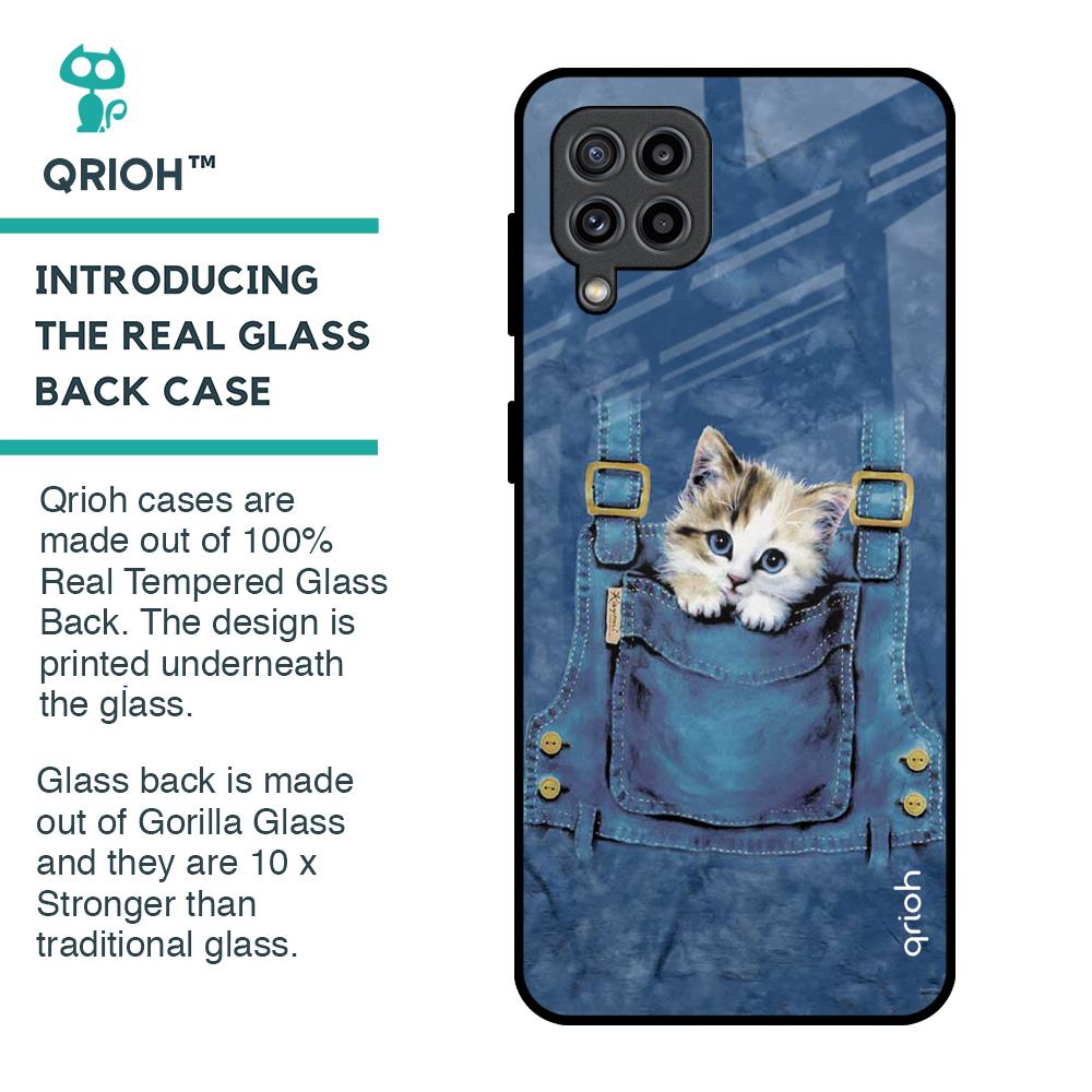 Kitty In Pocket Glass Case For Samsung Galaxy F22