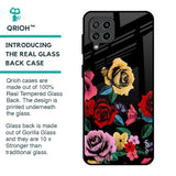 Floral Decorative Glass Case For Samsung Galaxy F22